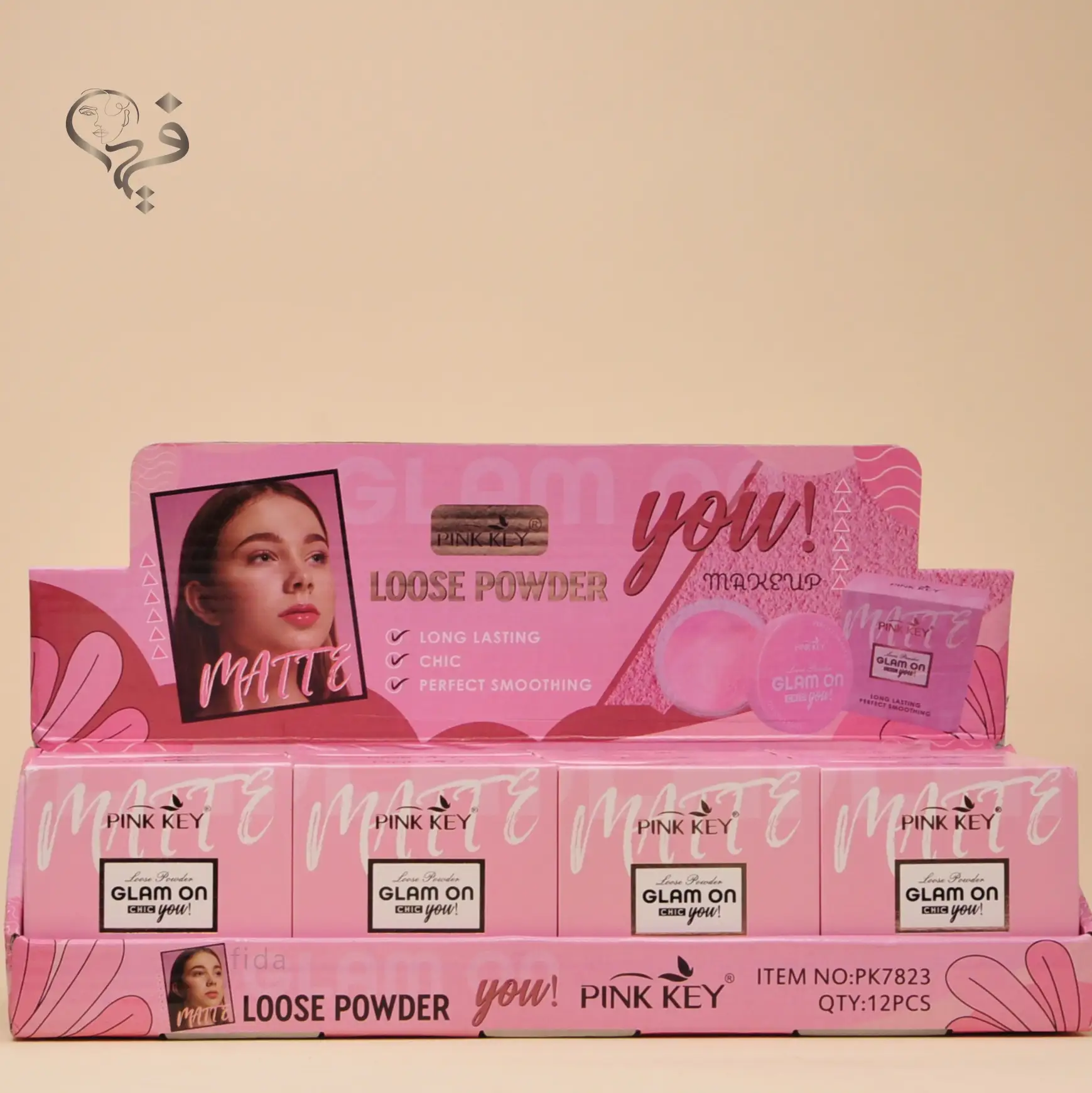 پودر فیکس پد دار پینک کی Pink key