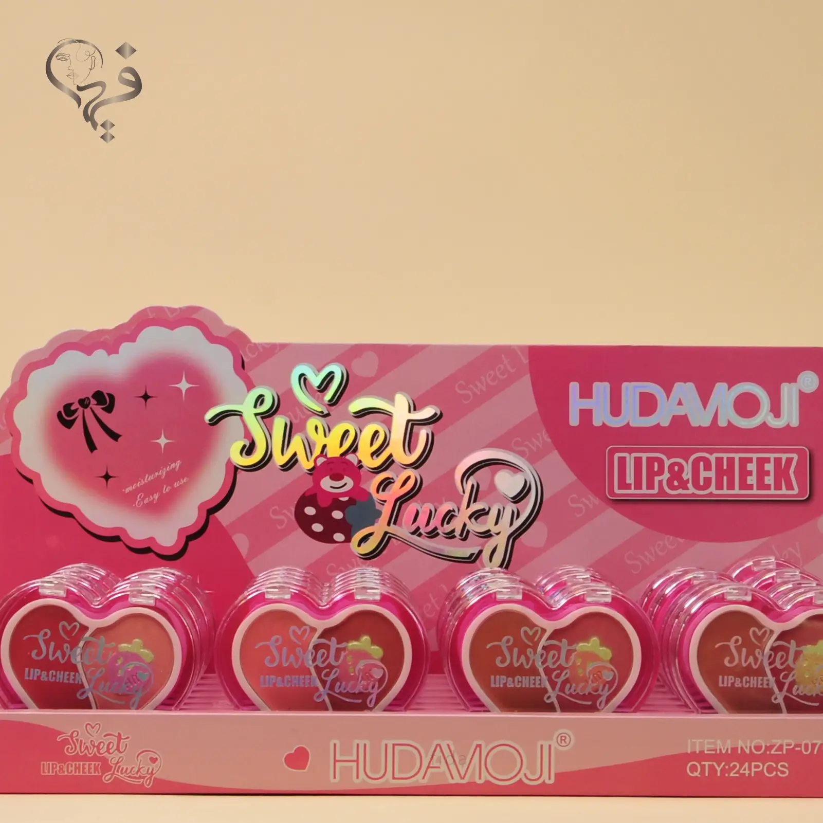 رژگونه قلبی 2 تایی هدی موجی Hudamoji