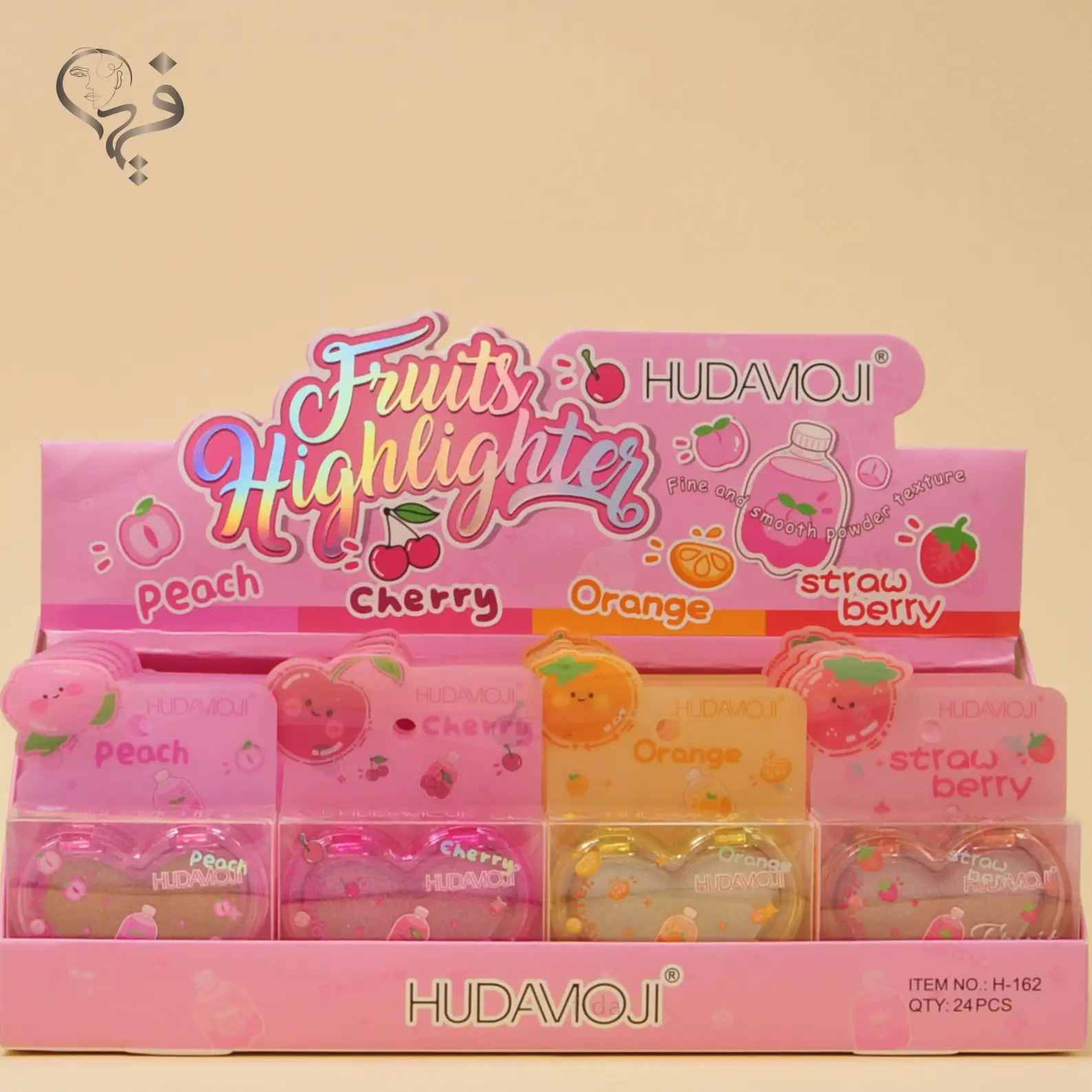 هایلایتر میوه ای قلبی هدی موجی Hudamoji
