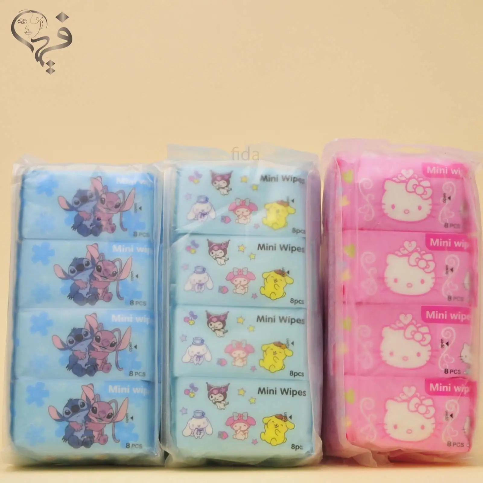 دستمال مرطوب جیبی عروسکی متنوع 