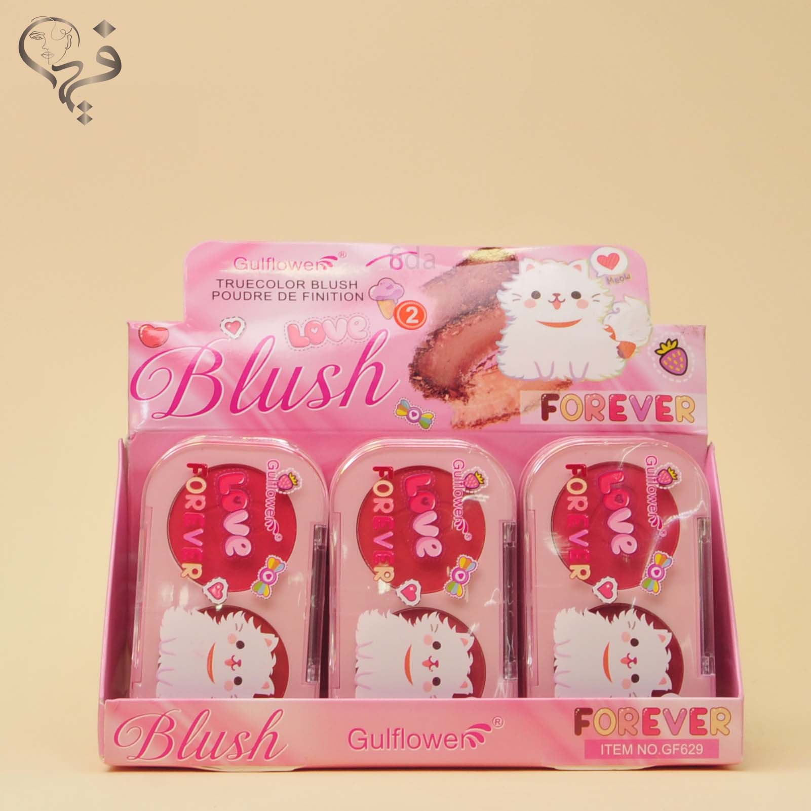 رژگونه دوتایی طرح گربه گالفلاور Gulflower