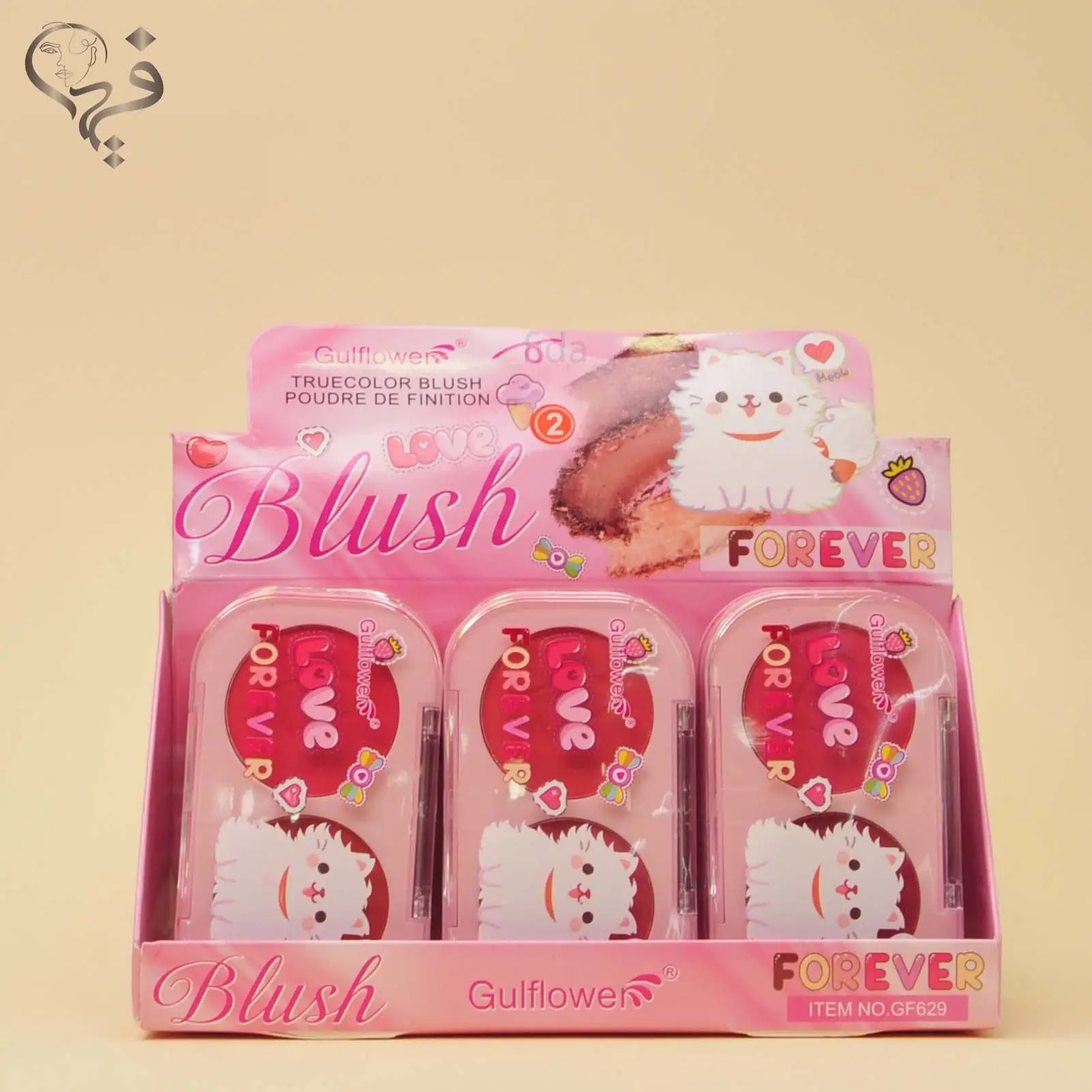 رژگونه دوتایی طرح گربه گالفلاور Gulflower