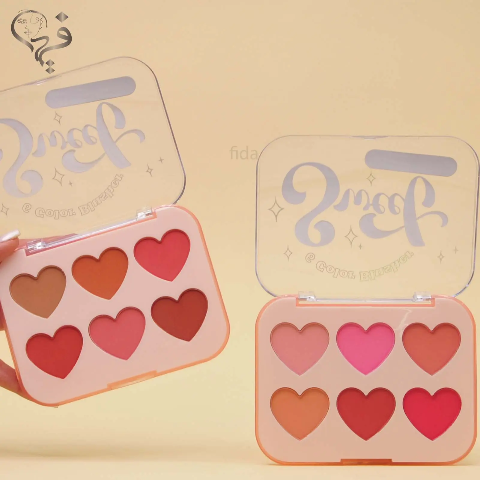 پالت رژگونه قلبی هدی موجیHUDAMOJI