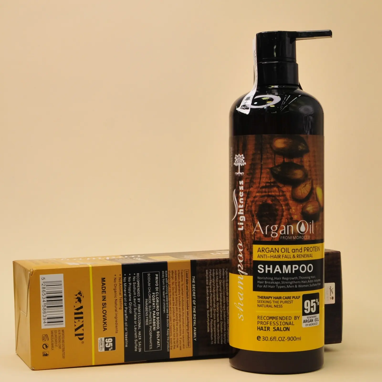 شامپو آرگان لایتنس کارتن دار مکس Lightness