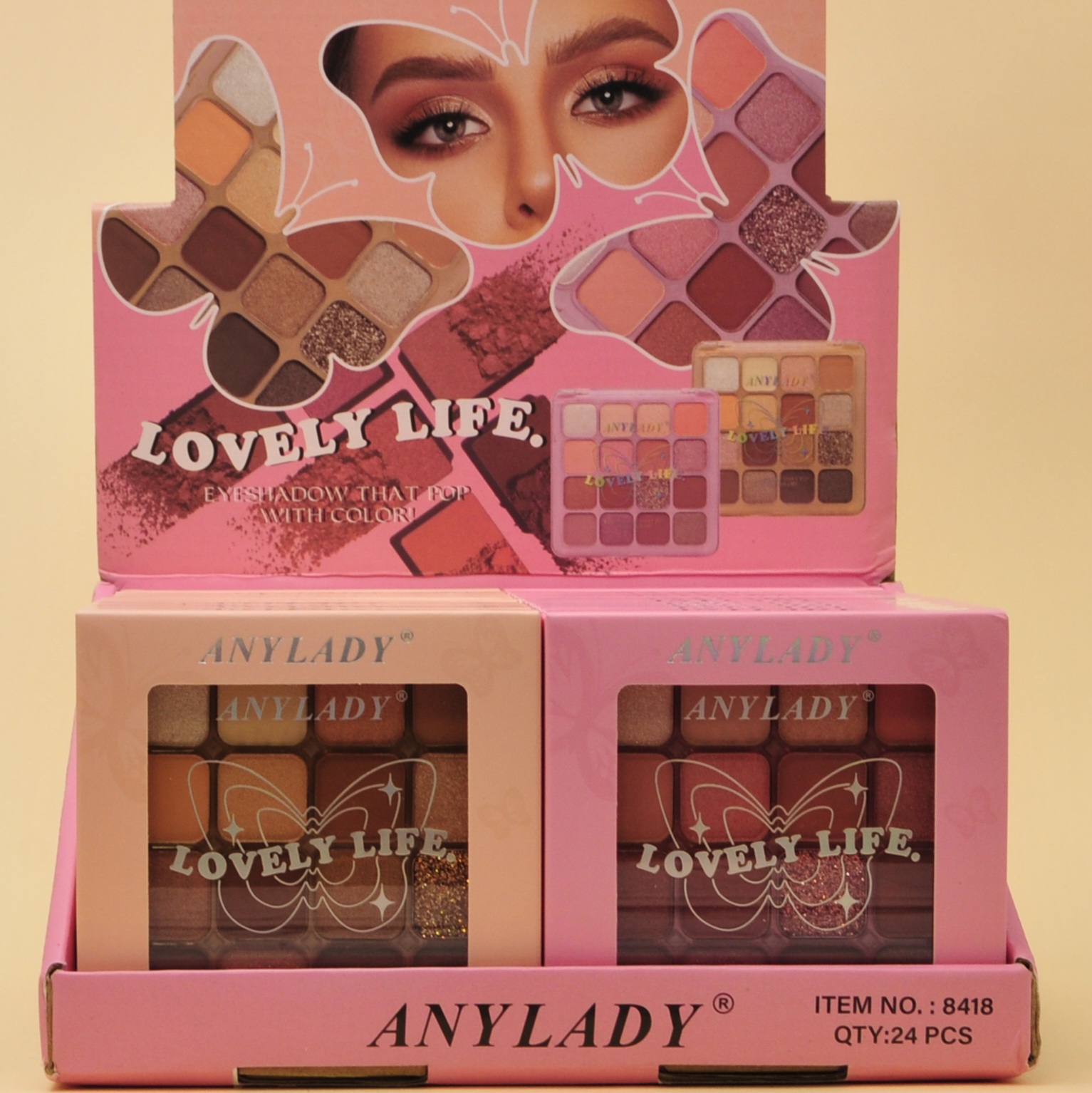 پالت سایه 16 رنگ پروانه آنی لیدی ANYLADY