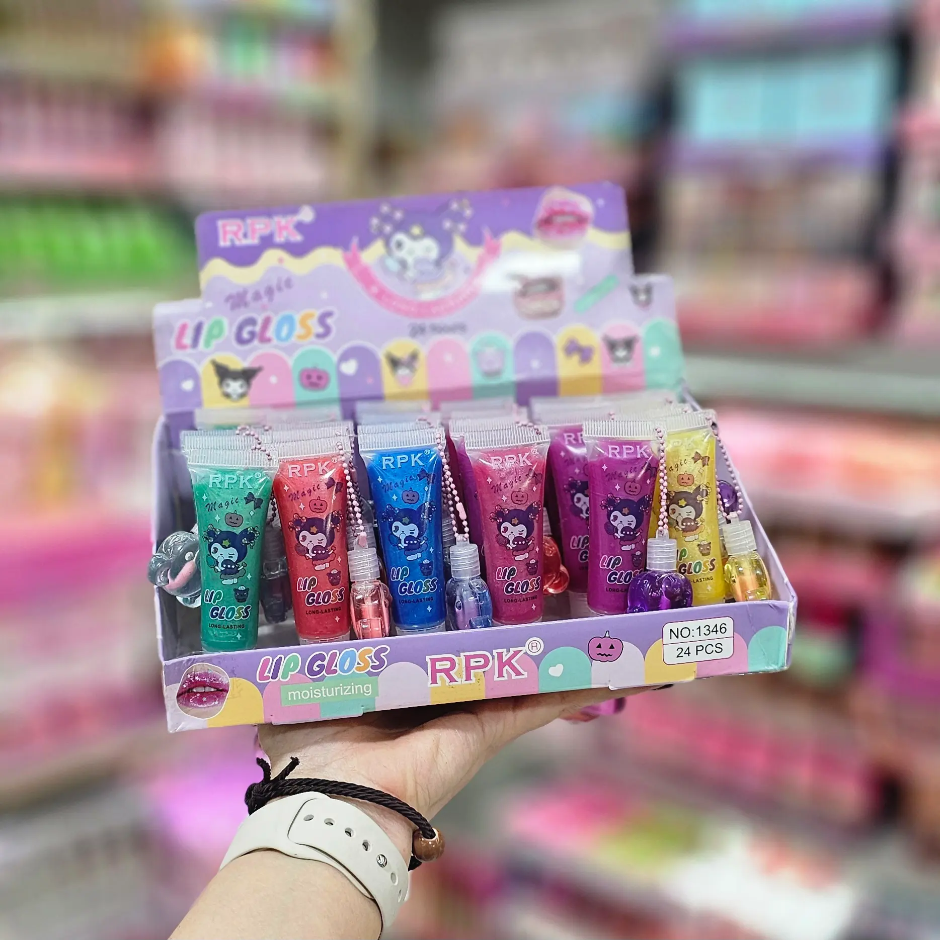 لیپ گلاس آویز دار کرومی RPK