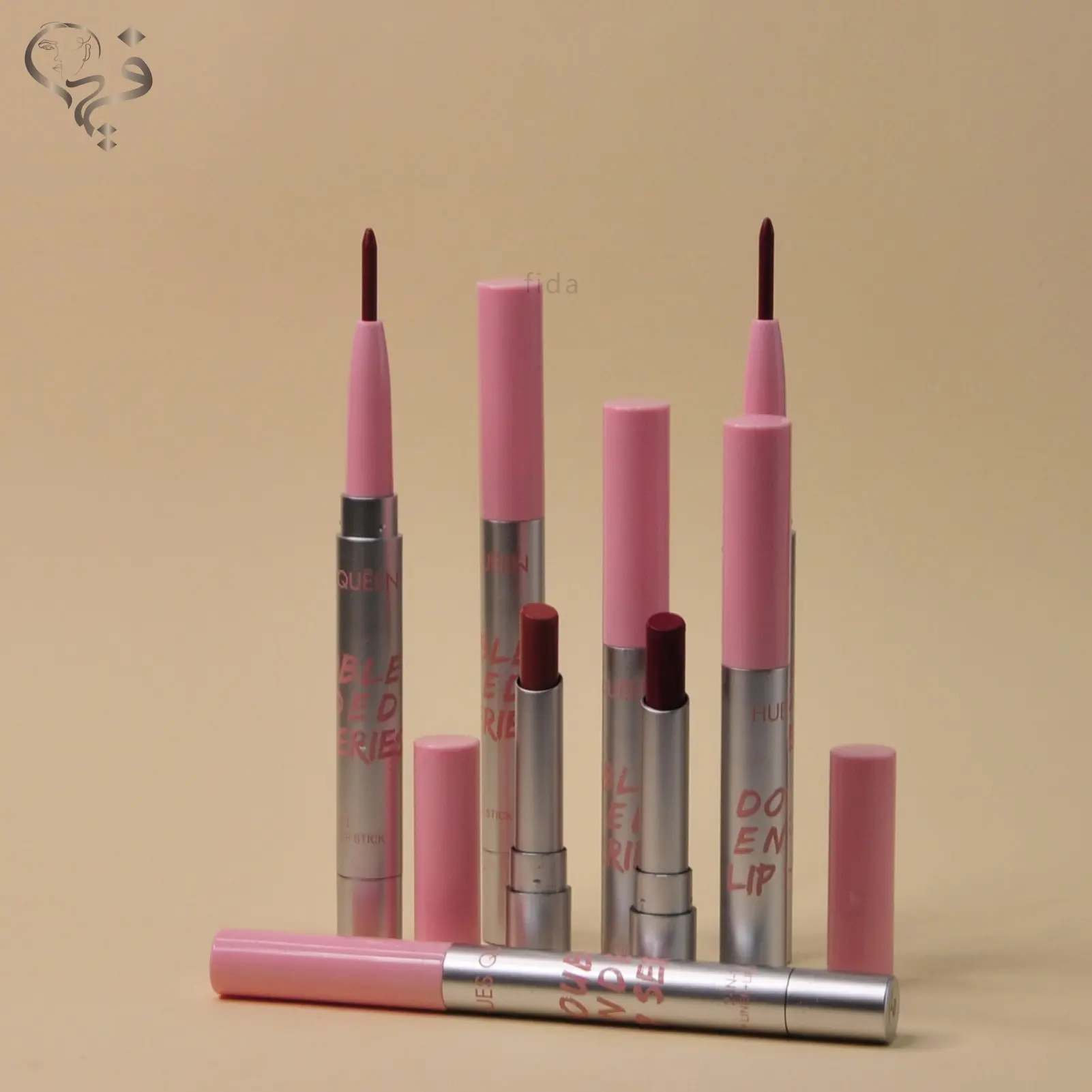 خط لب و رژلب دوطرفه HUES QUEEN