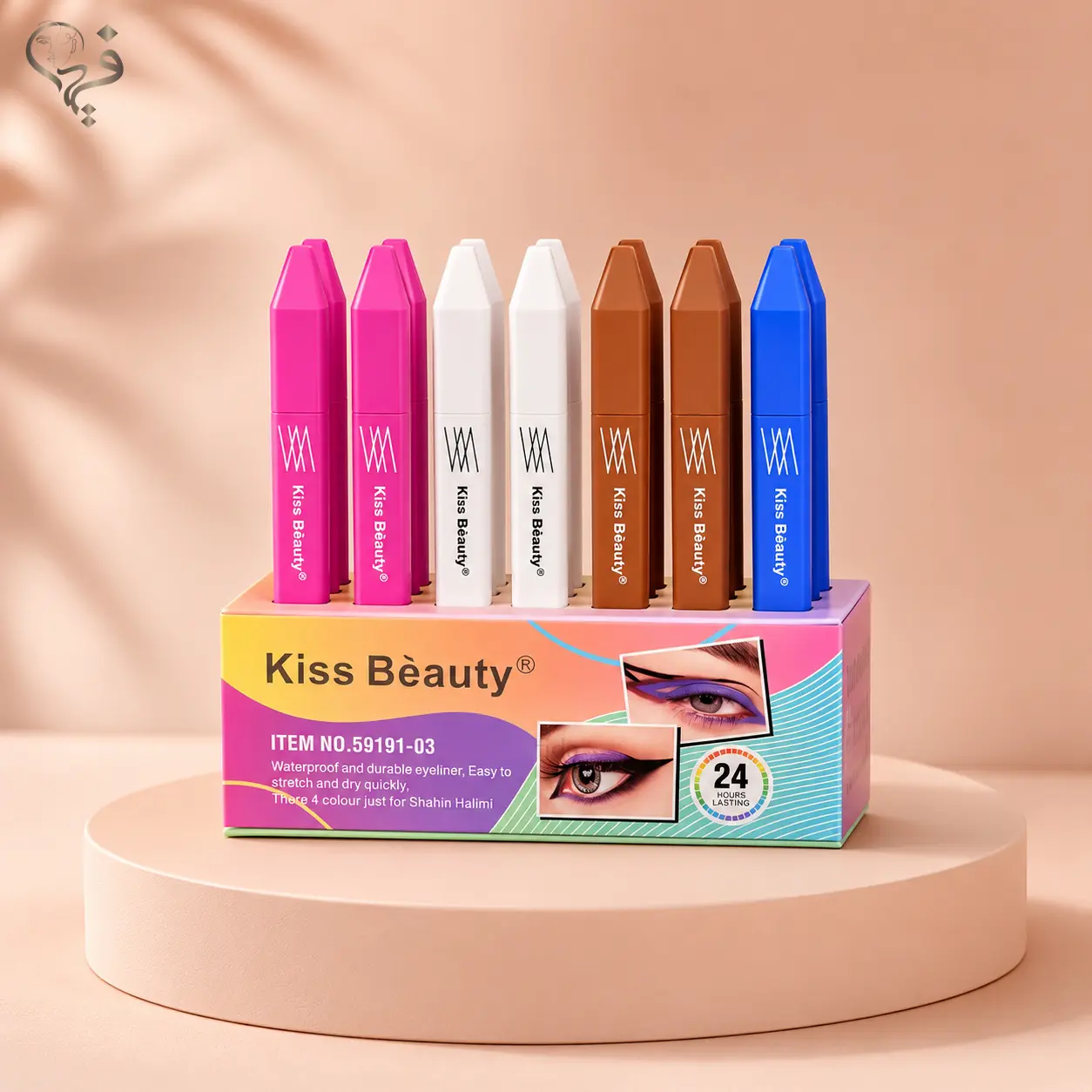 خط چشم ماژیکی 4 رنگ کیس بیوتی KISS BEAUTY