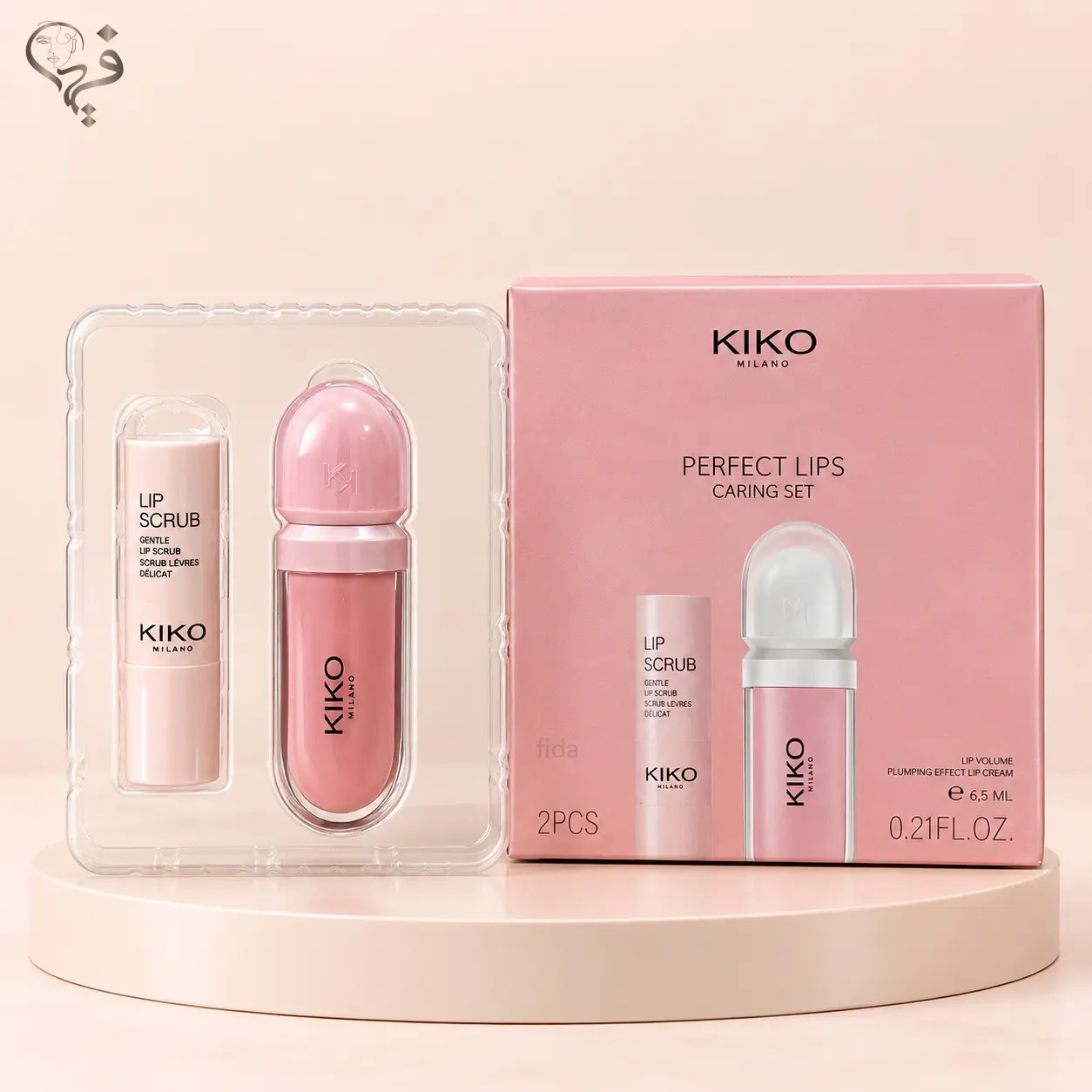 پک دوتایی لیپ گلاس و بالم لب کیکو kiko