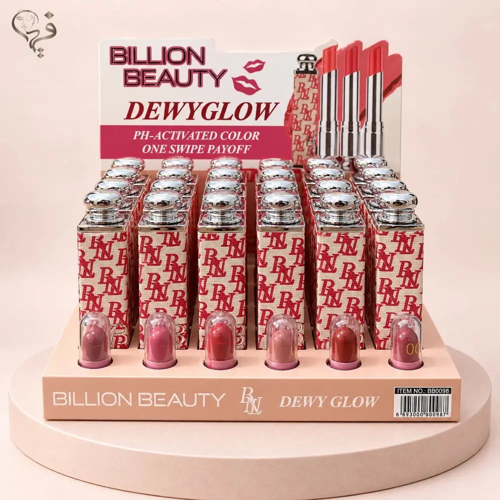 رژلب جامد پوکه قرمز  بیلیون بیوتیBILLION BEAUTY
