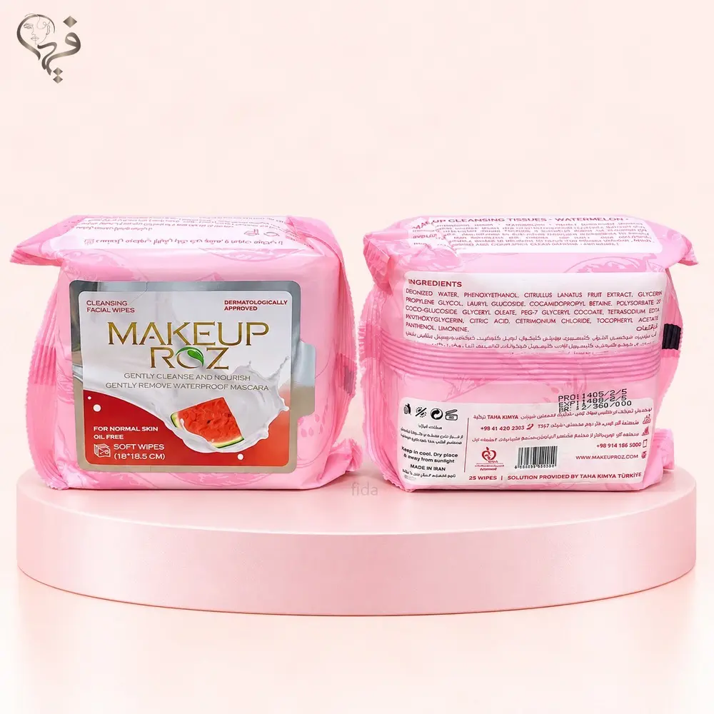 دستمال مرطوب صورت و چشم میکاپ رز MAKEUP ROSE
