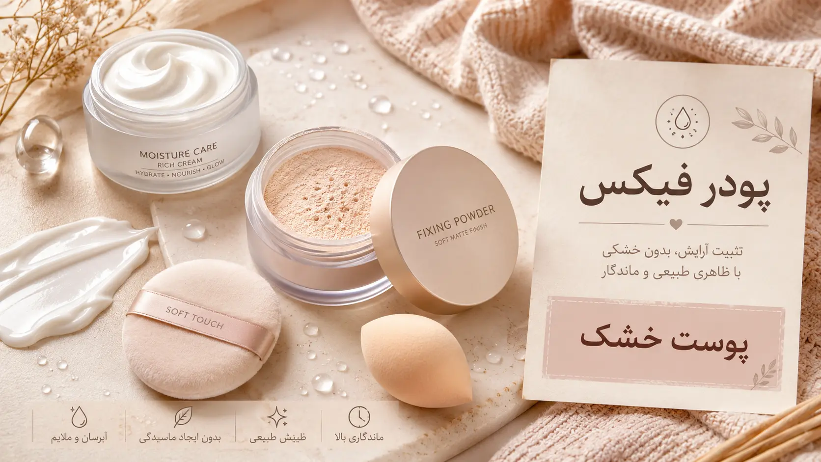 راهنمای پودر فیکس برای پوست خشک