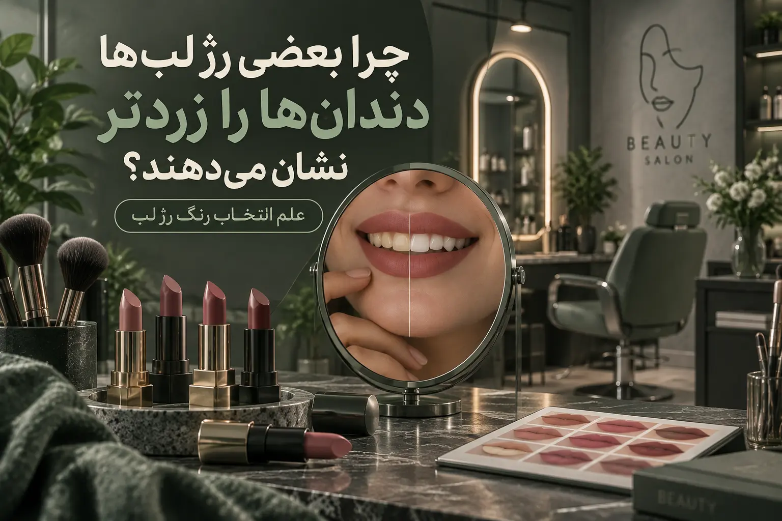 چرا بعضی رژ لب‌ها دندان‌ها را زردتر نشان می‌دهند؟