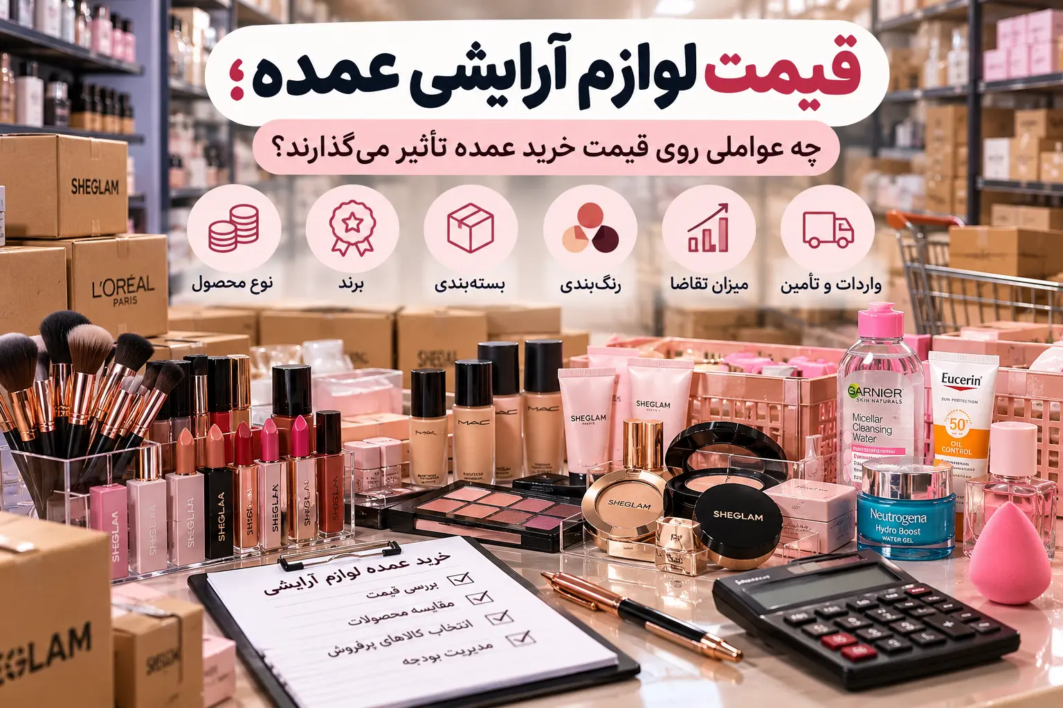 قیمت لوازم آرایشی عمده و عوامل موثر بر قیمت خرید عمده