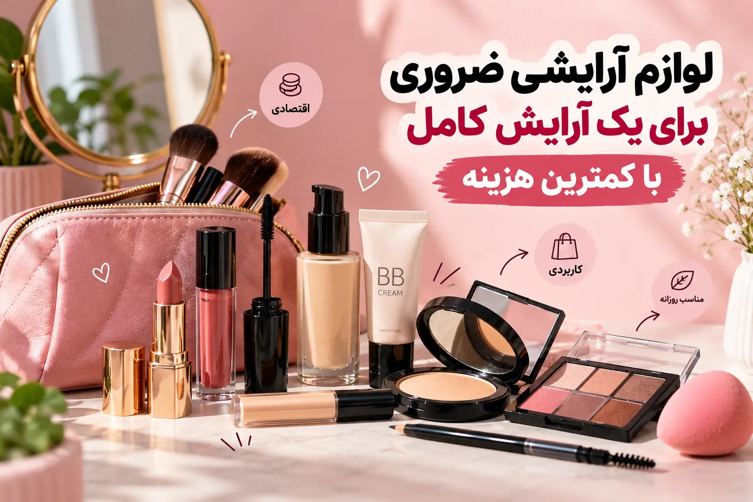 لوازم آرایشی ضروری برای یک آرایش کامل با کمترین هزینه