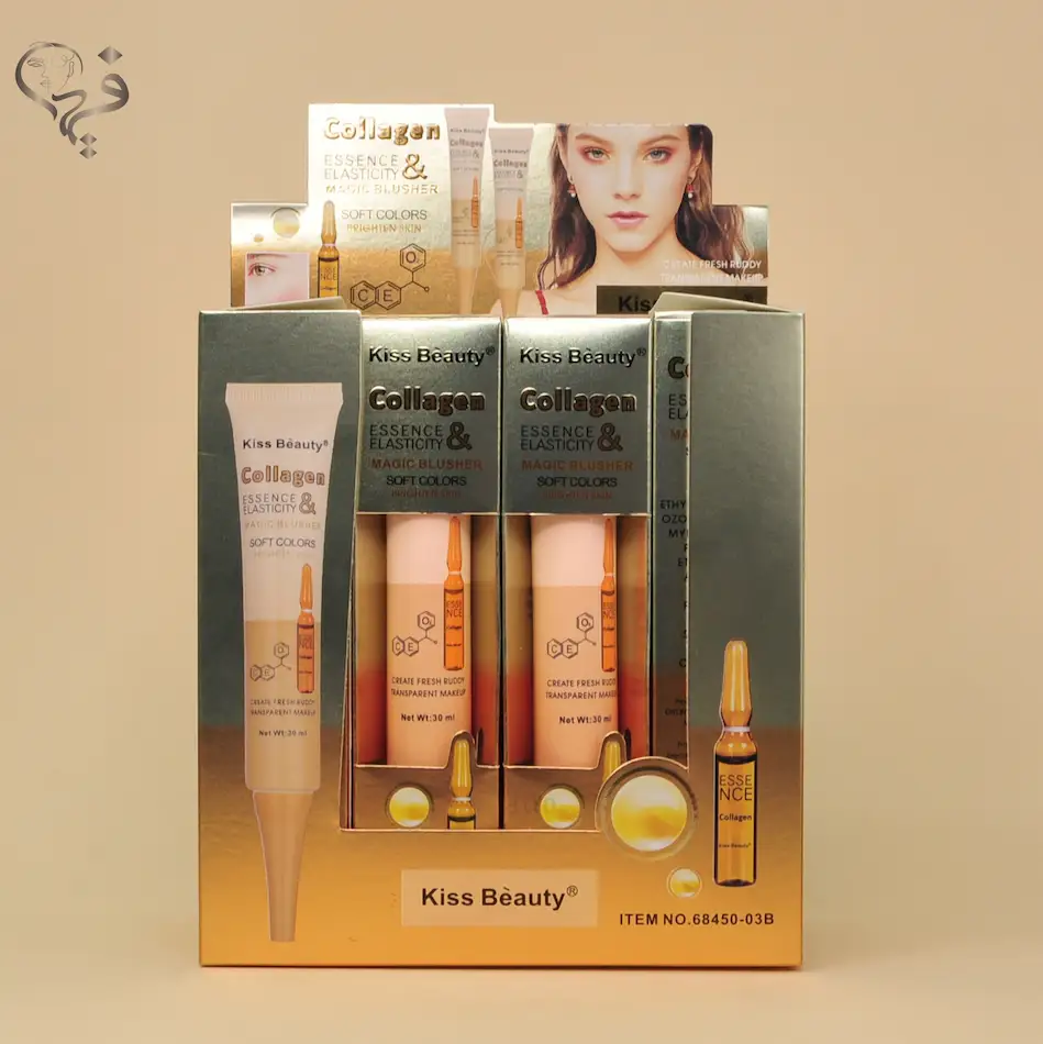 رژ گونه مایع حرارتی کلاژن کیس بیوتی Kiss beauty