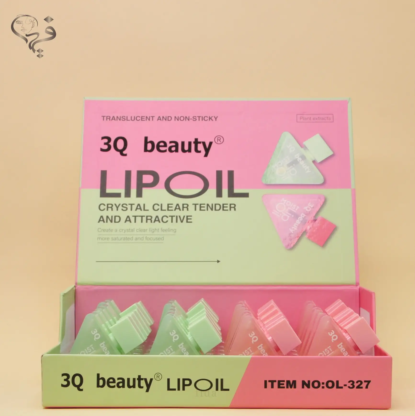 لیپ اویل مثلثی تری کیو بیوتی 3Q beauty