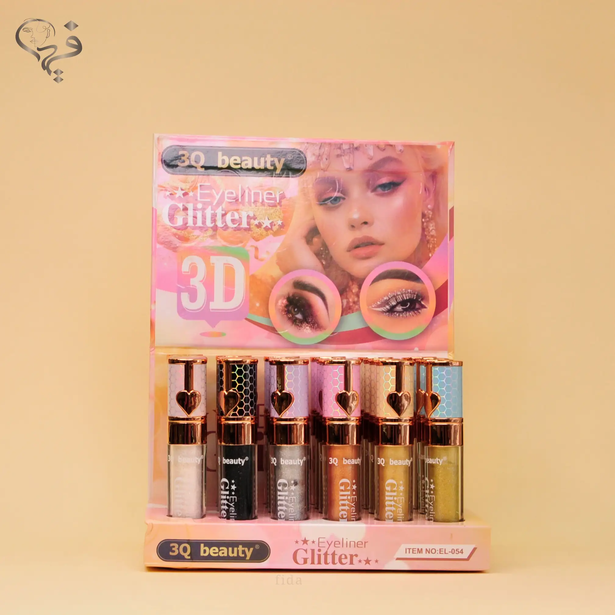 سایه و شاین چشم تری کیو بیوتی قلب دار 3Q beauty