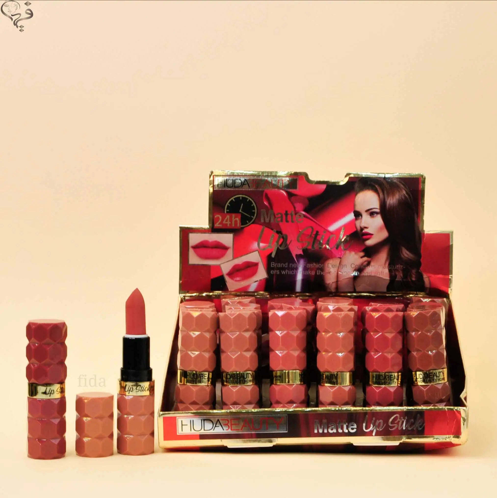 رژ لب جامد نود شیار دار هدی بیوتی Huda beauty 