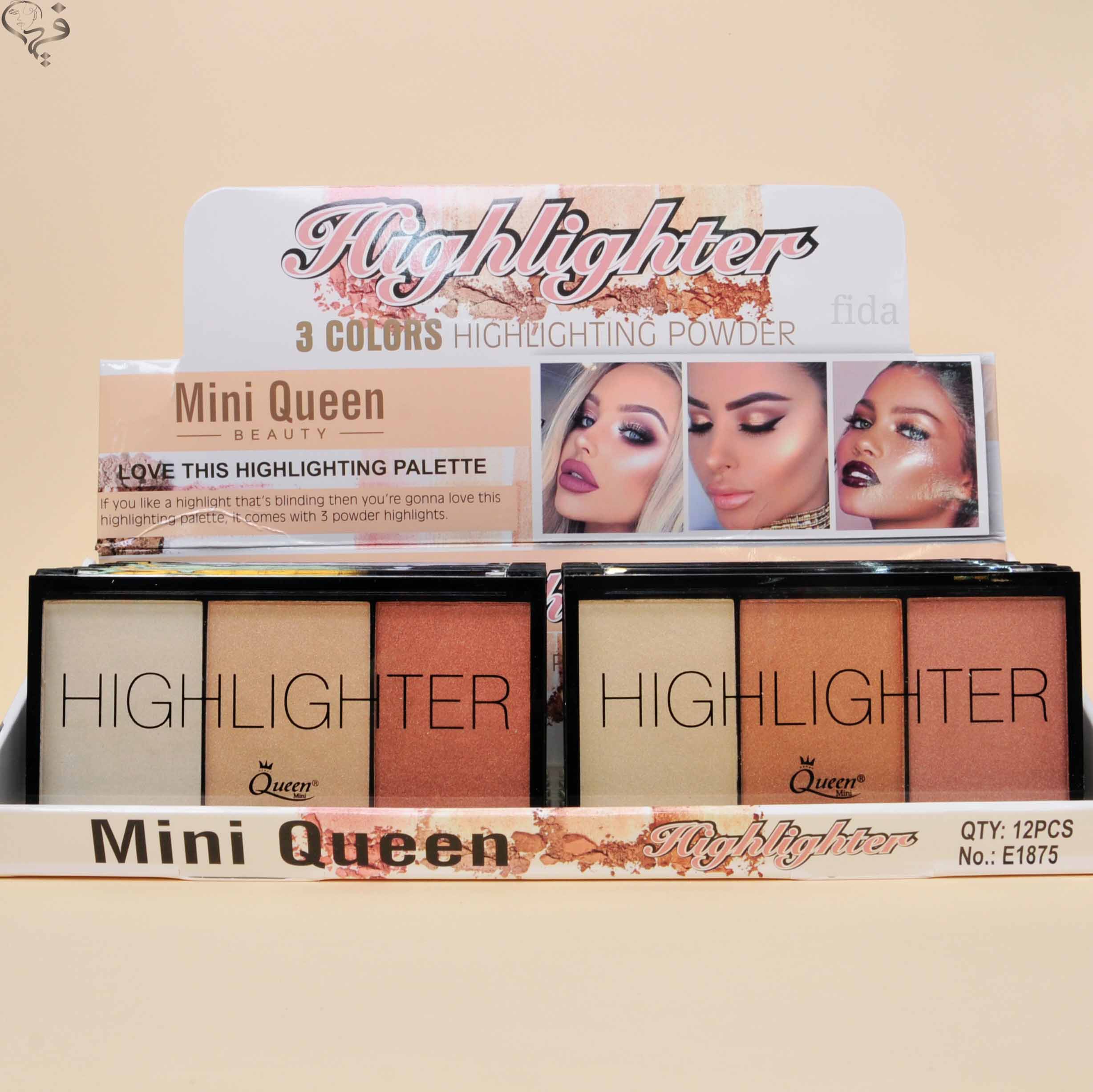 پالت هایلایتر 3 رنگ مینی کویین Mini Queen