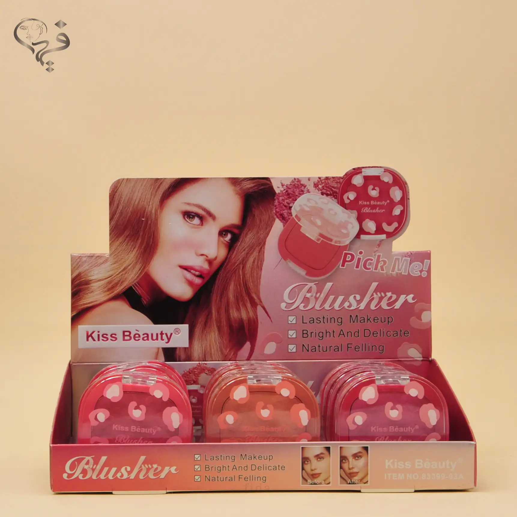 پالت رژ گونه کیس بیوتی تک رنگ Kiss beauty