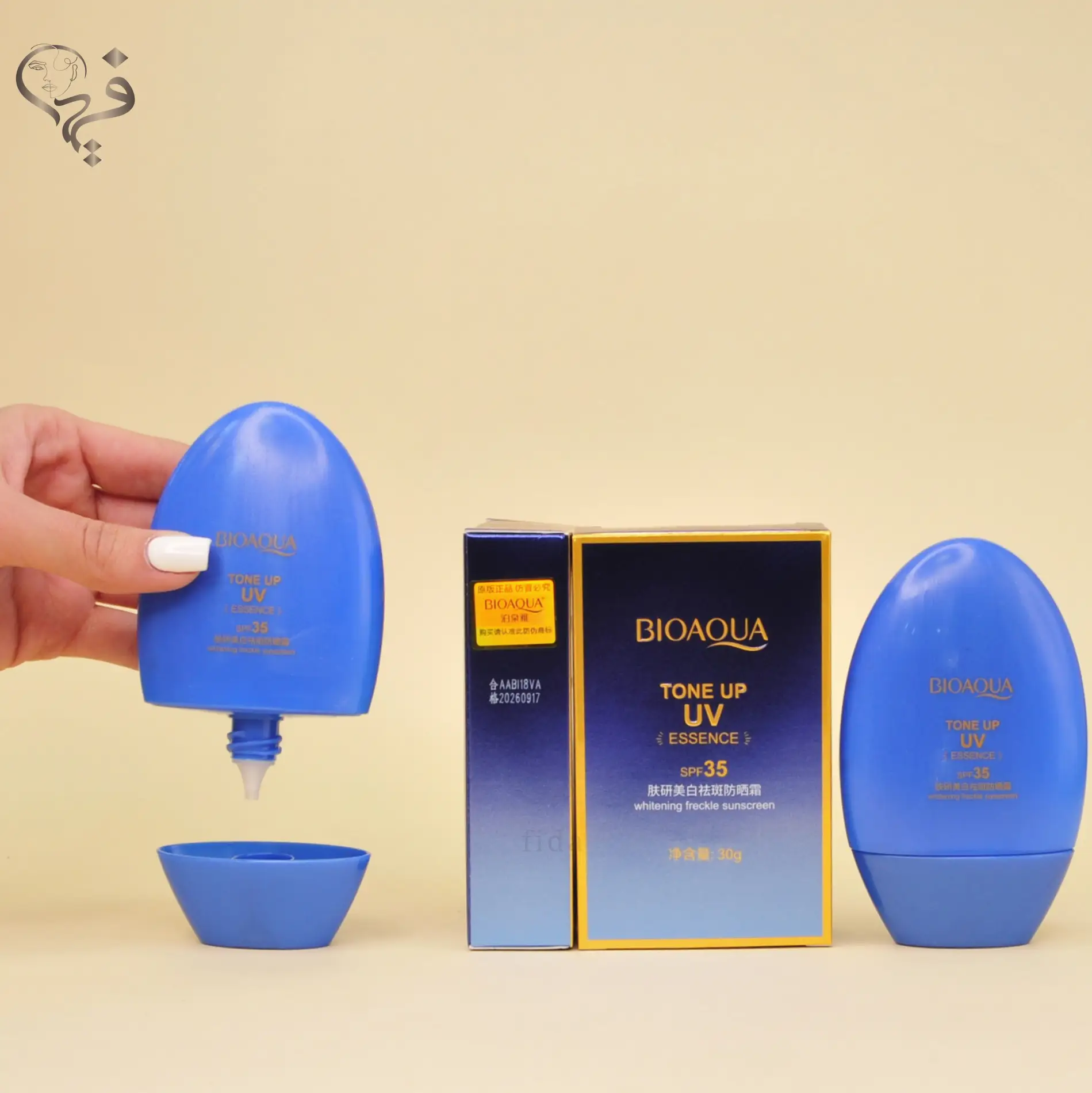 کرم ضد آفتاب تخم مرغی بیرنگ بیواکوا Bioaqua