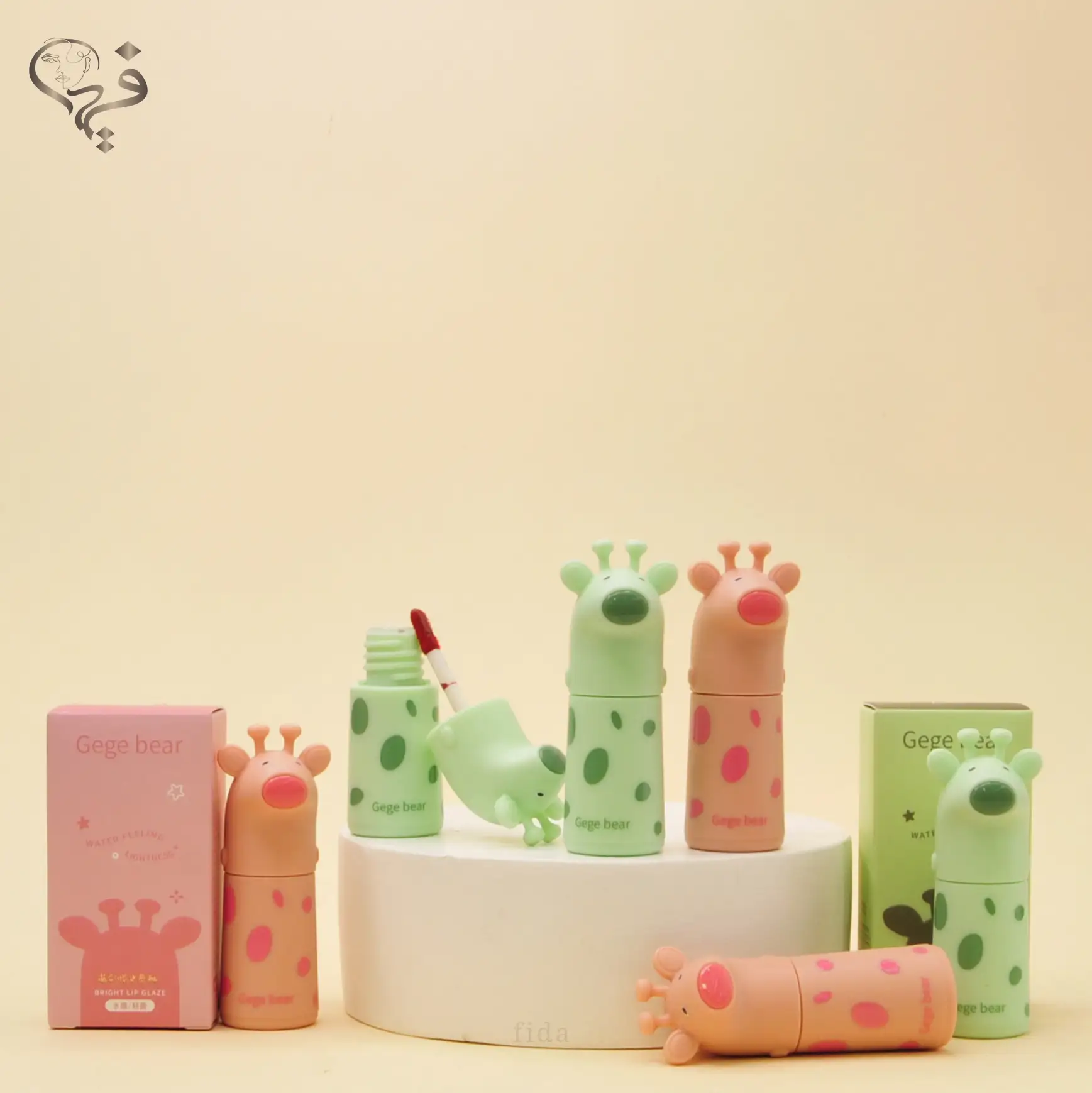 رژ لب خیس طرح زرافه gege bear