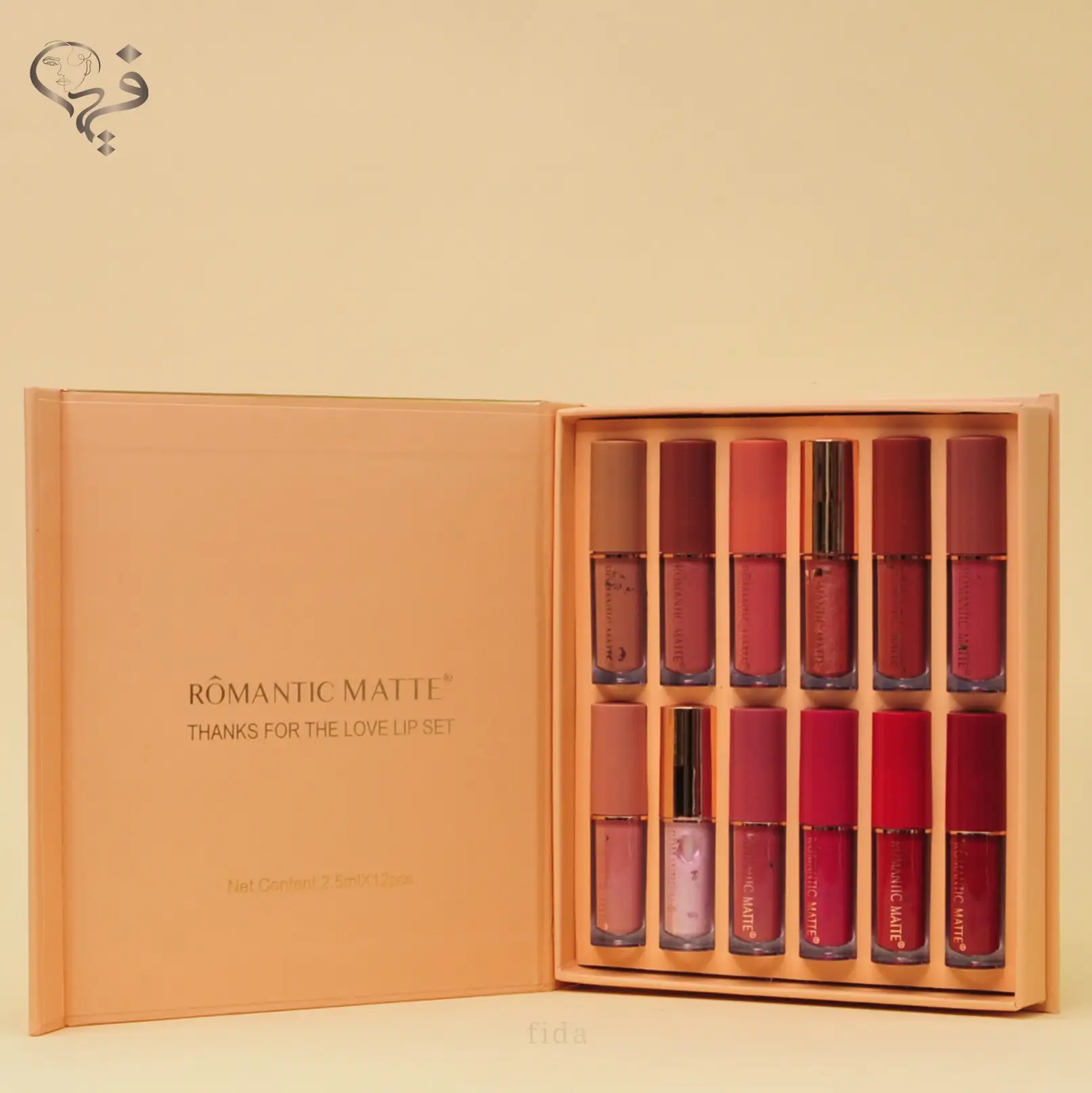 رژ لب کتابی طرح هندیان رمانتیک مات romantic matte