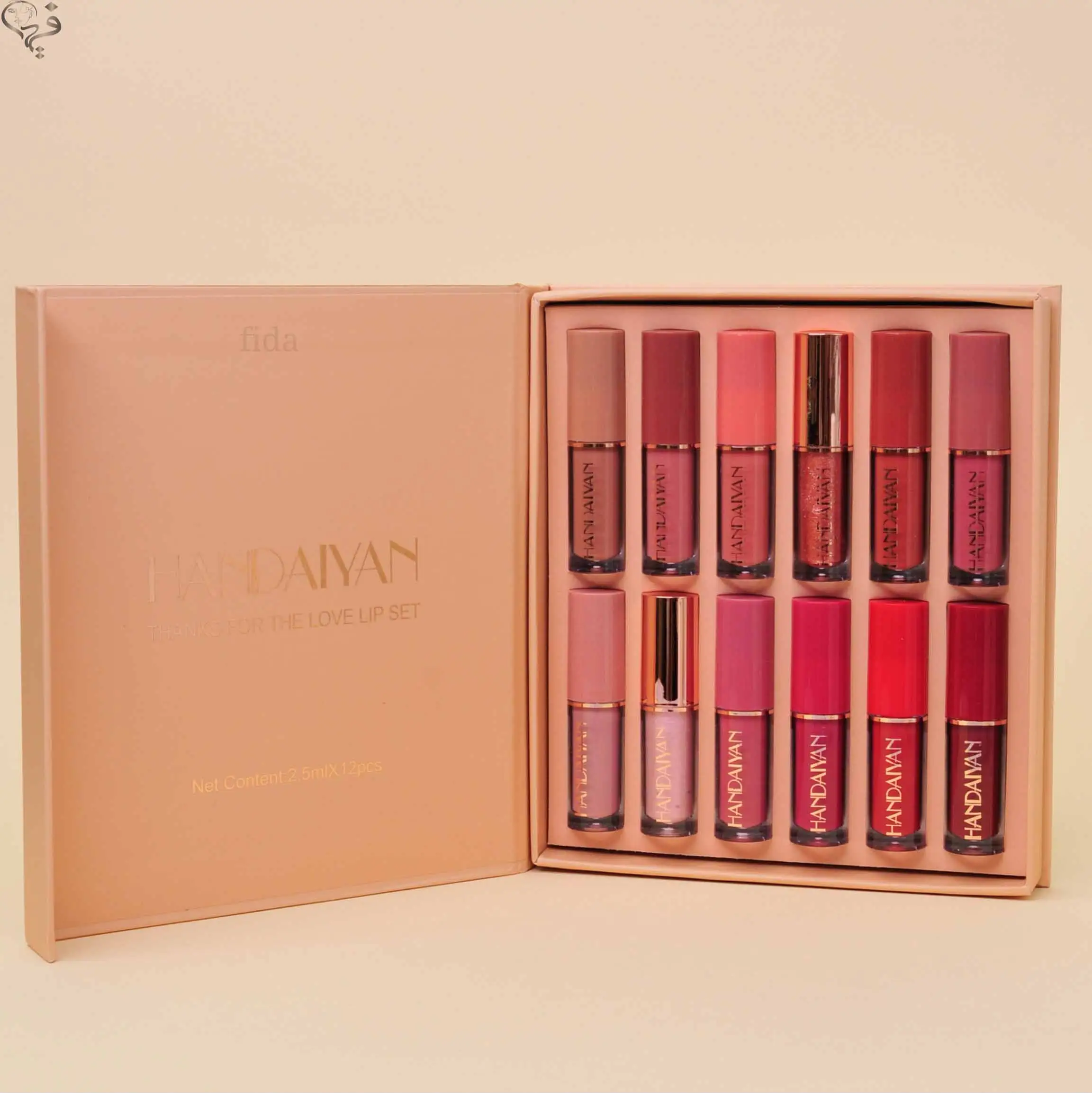 پک رژلب مایع 12 تایی هندیان Handaiyan 