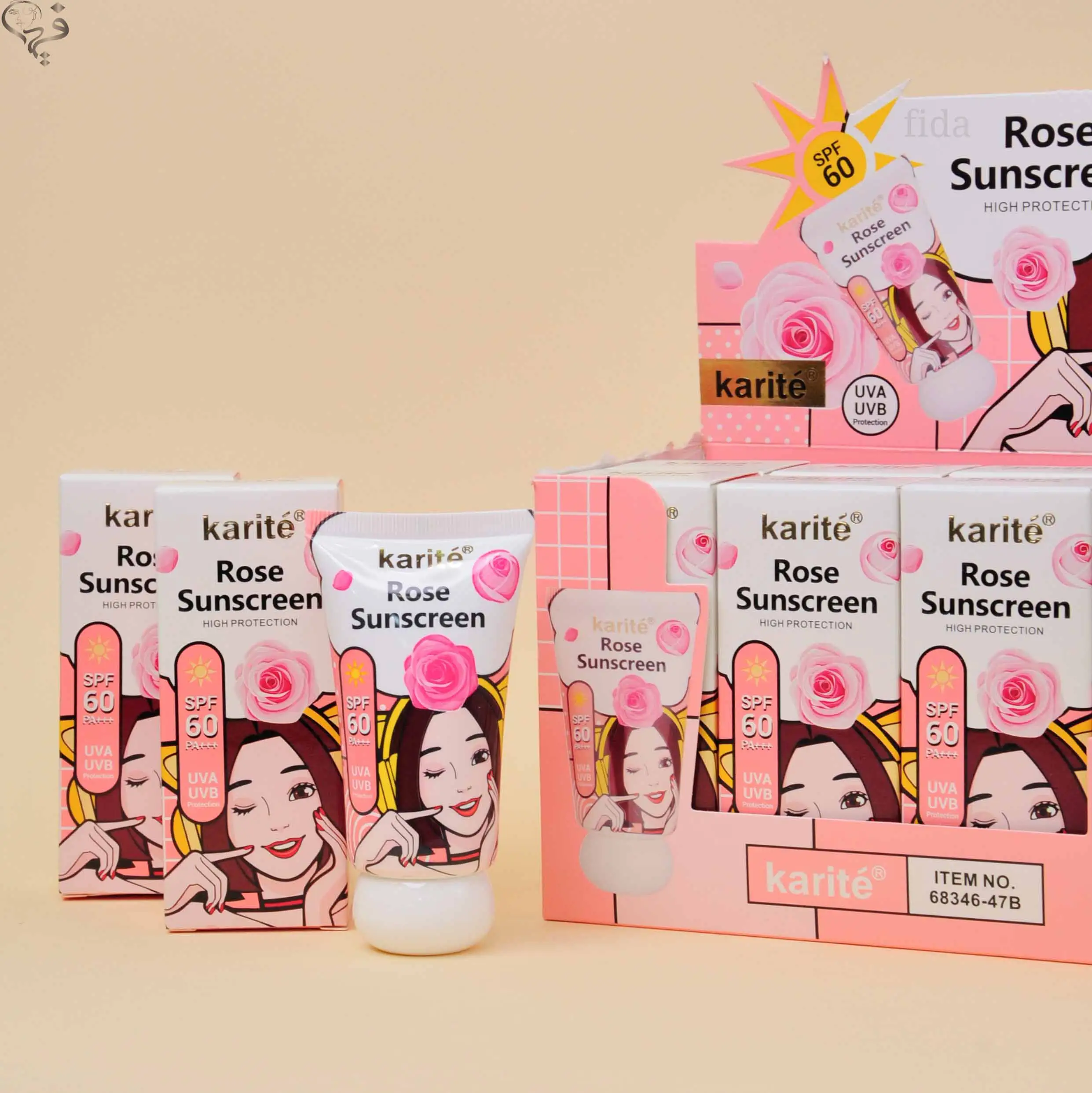 کرم ضد آفتاب گل رز کاریته Karite 