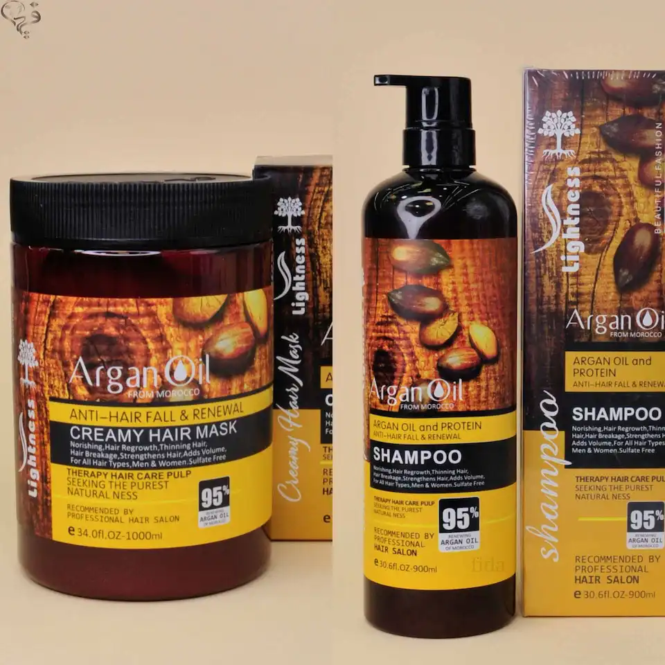 پک ماسک مو و شامپو آرگان لایتنس کارتن دار Lightness Argan