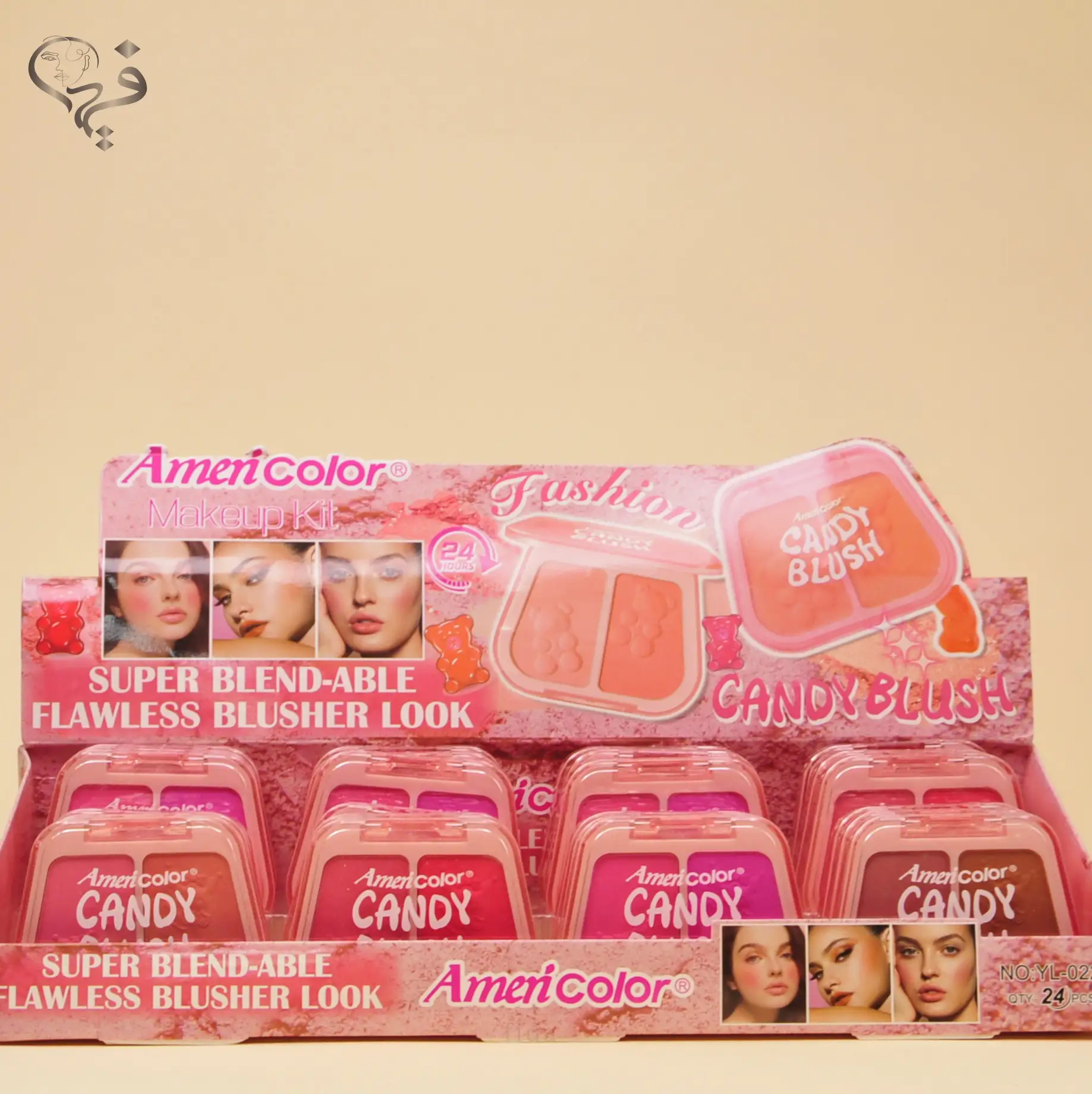 پالت رژ گونه 2 رنگ امری کالر Ameri color 