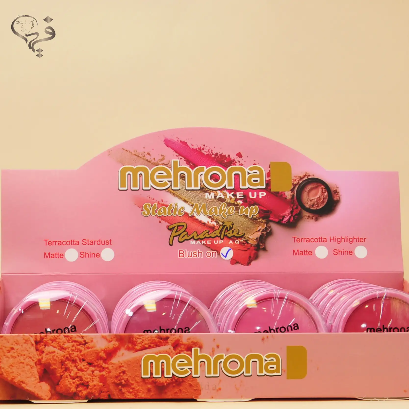 پالت رژ گونه مهرونا مات جلد صورتی Mehrona