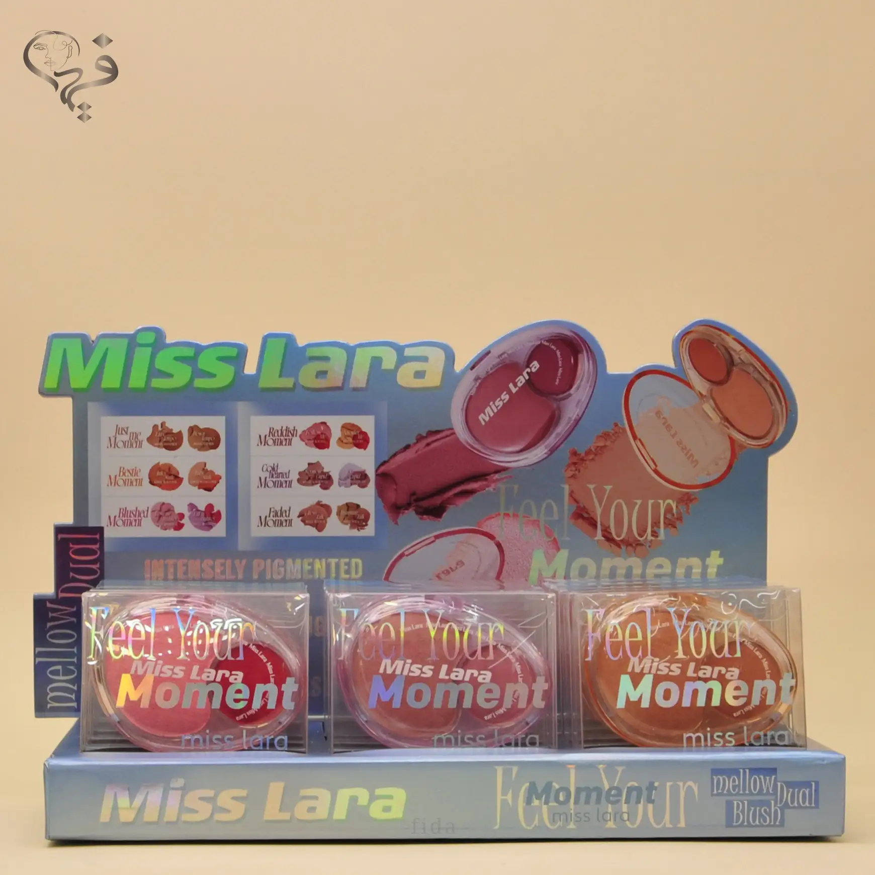 پالت رژ گونه خمیری 2 تایی میس لارا Miss lara 