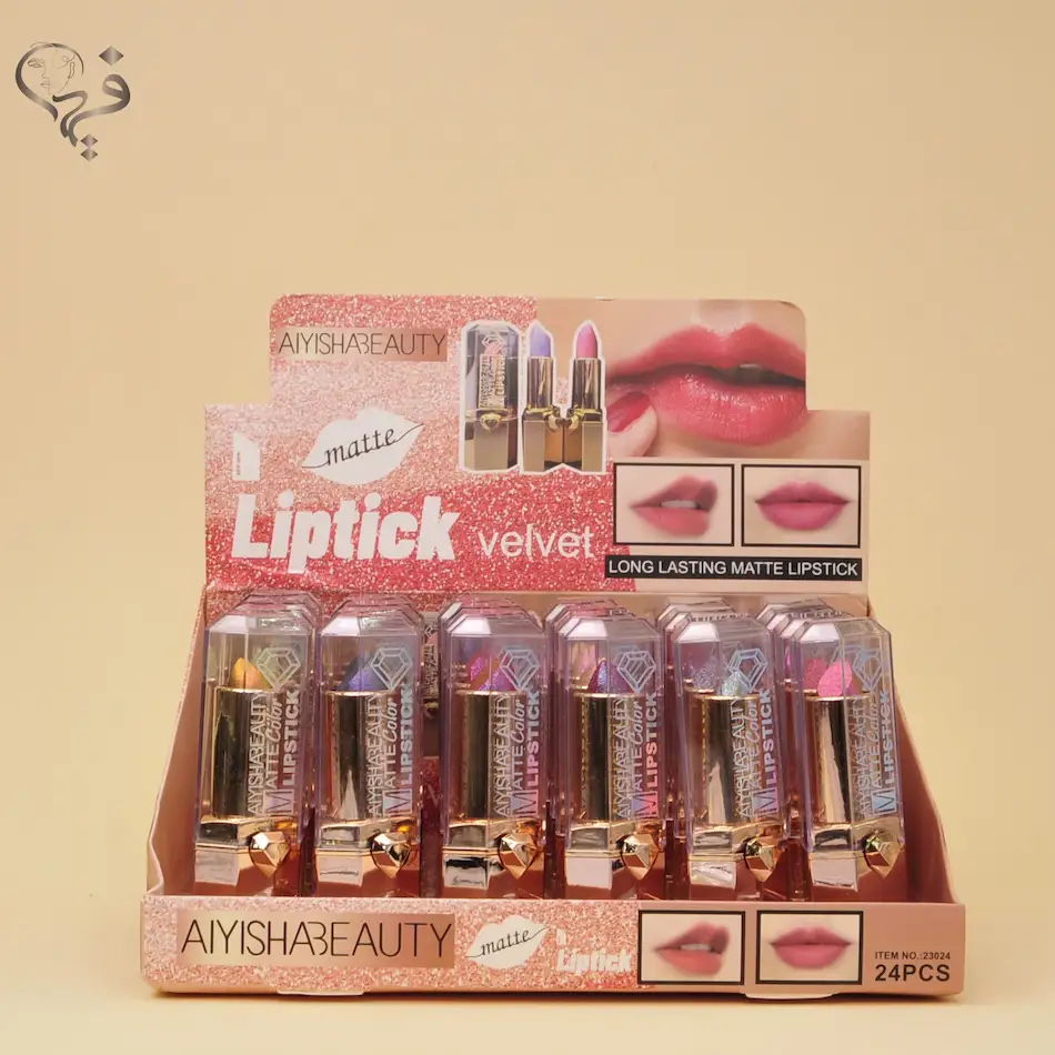 رژ لب جامد شاین دار آییشا بیوتی قلب دار Aiyisha beauty 