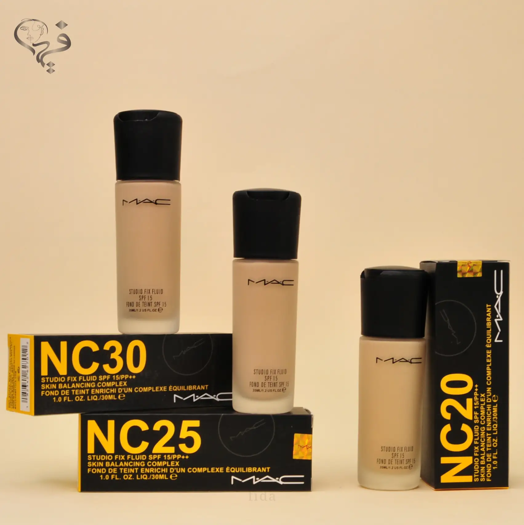 کرم پودر مک NC لیبل طلایی Mac