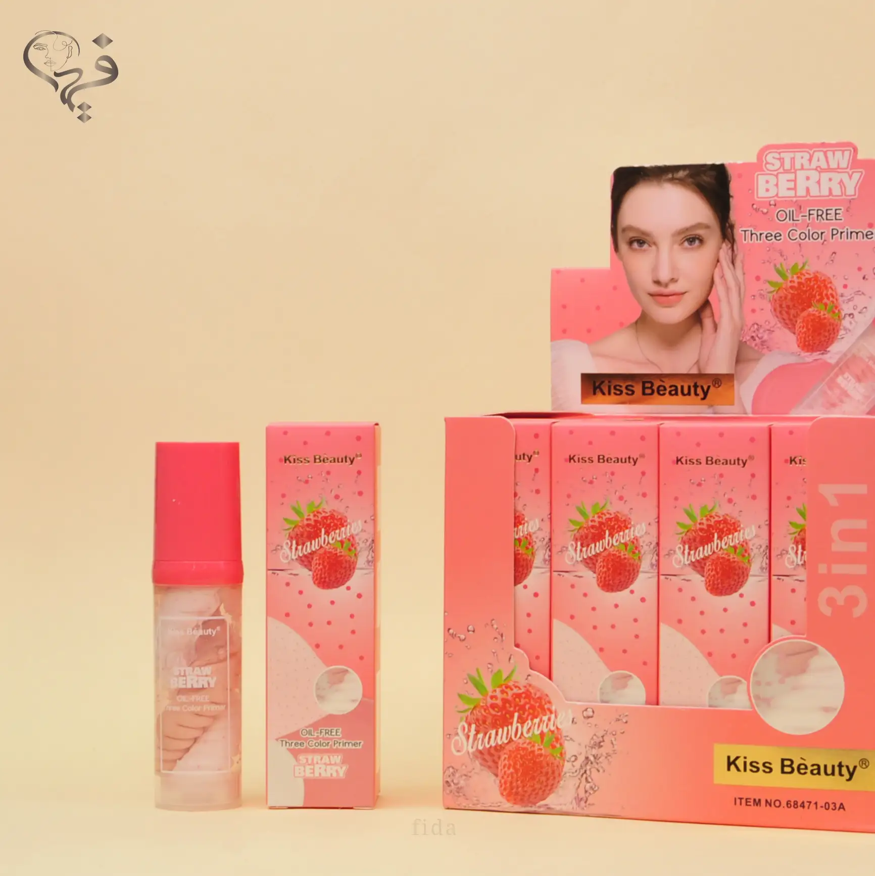 پرایمر توت فرنگی کیس بیوتی kiss beauty