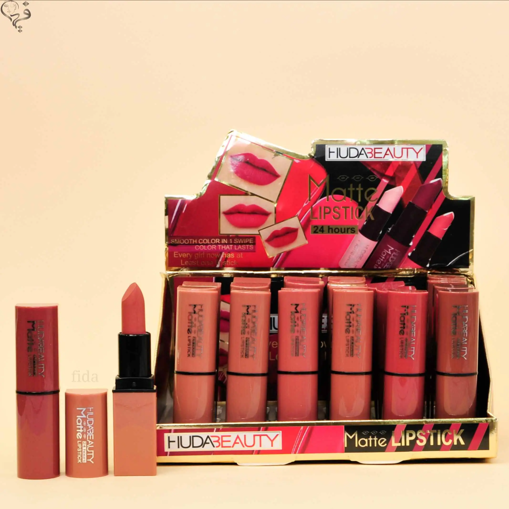 رژ لب جامد نود جلد ساده هدی بیوتی Huda beauty 